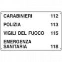 Cartello telefoni di emergenza