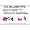 Cartello USO DELL'ESTINTORE