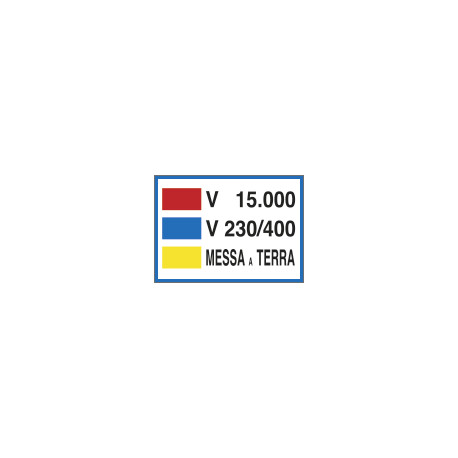 Cartello V. 15000- V. 230/400-MESSA A TERRA