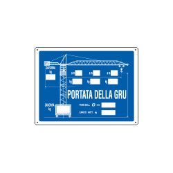 Cartello PORTATA DELLA GRU