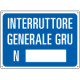 Cartello INTERRUTTORE GENERALE GRU N.