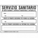 Cartello tabella SERVIZIO SANITARIO