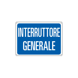 Etichetta INTERRUTTORE GENERALE