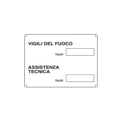 Cartello infor. Numeri telefono V. F.