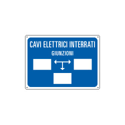 Cartello informazione cavi ELETTRICI INTERRATI GIUN.