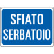Cartello informazione SFIATO SERBATOIO
