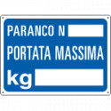 Cartello informazione PARANCO N. PORTATA MASSIMA