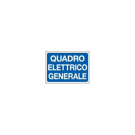 Etichetta adesiva blu quadro elettrico generale