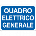 Etichetta adesiva blu quadro elettrico generale