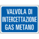 Cartello informazione Valvola interc. gas metano