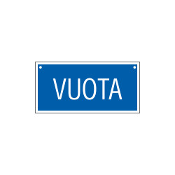 Cartello informazione VUOTA
