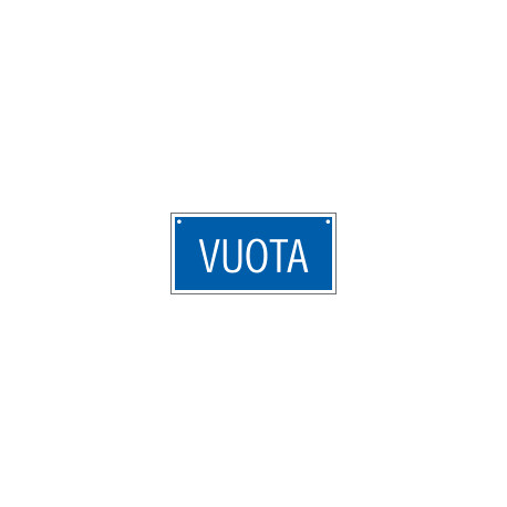 Cartello informazione VUOTA