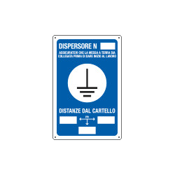 Cartello DISPERSORE N. assicuratevi etc.