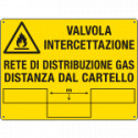 Cartello Valvola intercettazione rete di distribuzione gas EN ISO 7010