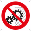 Cartello divieto rimuovere i dispositivi