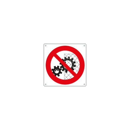 Cartello divieto rimuovere i dispositivi