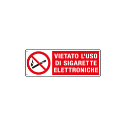Etichetta vietato l'uso di sigarette elettroniche