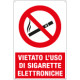 Cartello vietato l'uso di sigarette elettroniche