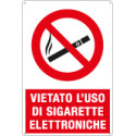 Cartello vietato l'uso di sigarette elettroniche