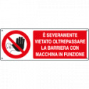 Etichetta adesiva non avvicinarsi a macchine in moto