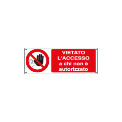 Etichetta adesiva vietato accesso a non autorizzati
