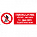 Etichetta adesiva non inquinare versare liquidi