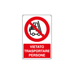 Cartello vietato trasportare persone