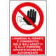 Cartello ingresso consentito addetti persone autorizz