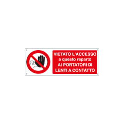 Etichetta divieto accesso in reparto ai portatori