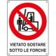 Cartello divieto vietato sostare sotto le forche