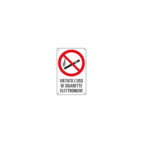 Cartello vietato l'uso di sigarette elettroniche
