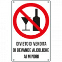 Cartello divieto di vendita di bevande alcoliche ai minori