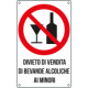 Cartello divieto di vendita di bevande alcoliche ai minori