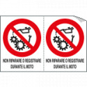 Foglio n. 2 etichette adesive non riparare o