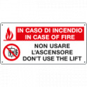 Cartello in caso di incendio. . . 2lingue UNI ISO 7010