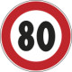 Cartello NF 50 LIMITE VELOCITA'KM 80