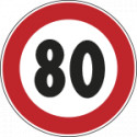 Cartello NF 50 LIMITE VELOCITA'KM 80