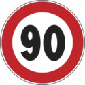 Cartello NF 50 LIMITE VELOCITA'KM 90