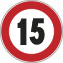 Disco rifrangente NF 50 LIMITE VELOCITA'KM 15