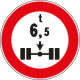 Disco rifrangente NF 69 divieto PESO per ASSE t:__