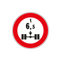 Disco rifrangente NF 69 divieto PESO per ASSE t:__