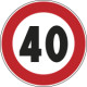 Disco rifrangente NF 50 LIMITE VELOCITA'KM 40