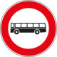 Disco rifrangente NF 59 TRANSITO vietato AUTOBUS