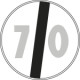 Disco rifrangente NF 71 FINE LIMITE VELOCITA KM 70