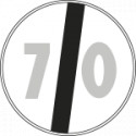 Disco rifrangente NF 71 FINE LIMITE VELOCITA KM 70