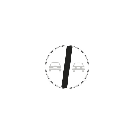 Disco rifrangente NF 72 FINE divieto SORPASSO
