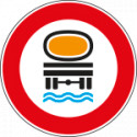 Disco rifrangente NF64B TRANSITO vietato TRASPORTARE