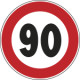 Cartello NF 50 LIMITE VELOCITA'KM 90