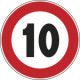 Cartello HI NF 50 LIMITE VELOCITA' KM10