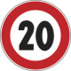 Cartello HI NF 50 LIMITE VELOCITA' KM 20